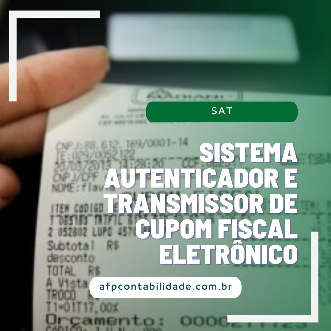 Sistema Autenticador E Transmissor De Cupom Fiscal Eletrônico Sat Afp Contabilidade 5242